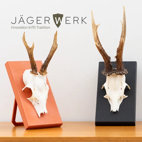 JägerWerk Trophäenbrett Rehbock Reh Geschenk Jäger